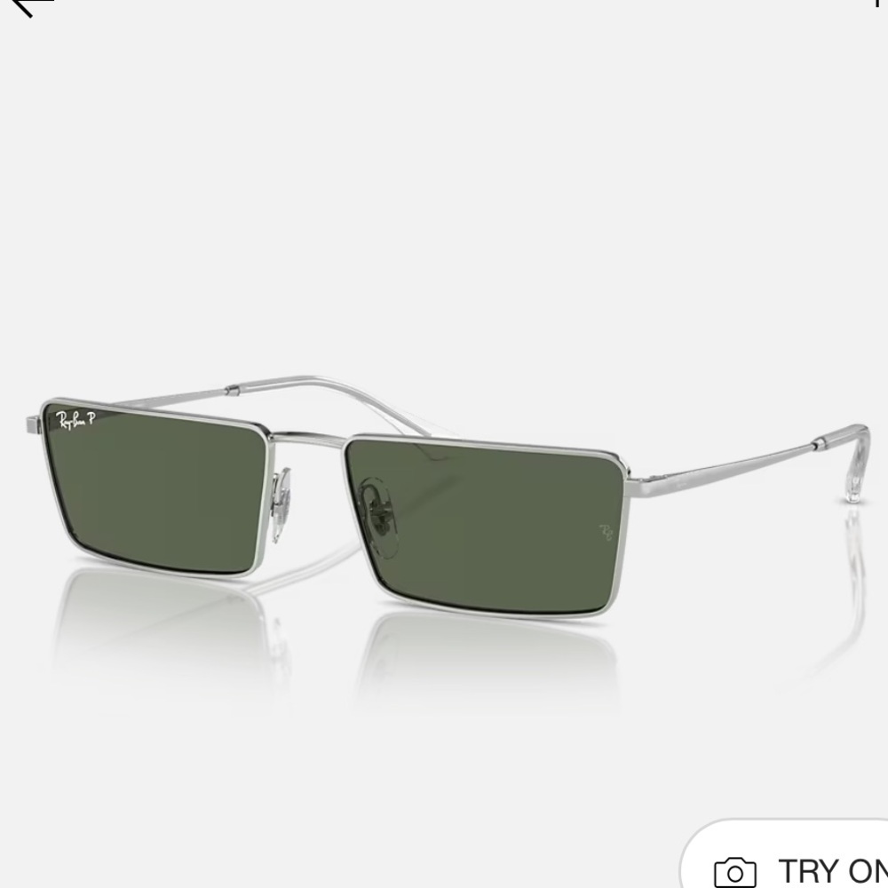 Ray-Ban Silver Frame Vintage Sunglasses with Black Lenses